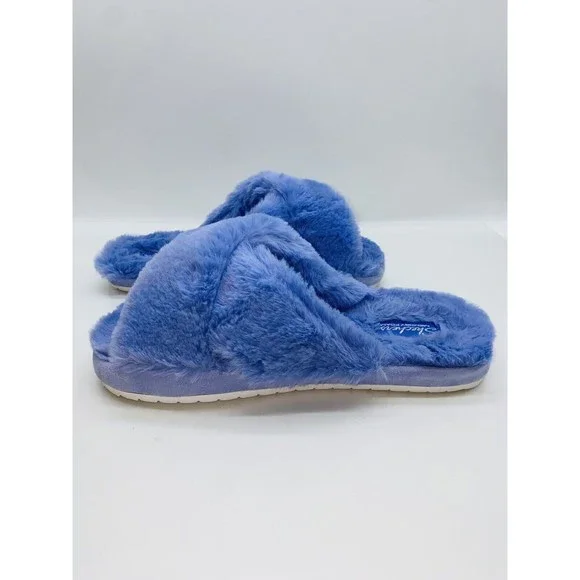 Skechers Women's Cozy Slide Furry Feels Faux Fur Slide Slippers Periwinkle 9.5M - Picture 8 of 11